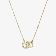 Olivia Burton Classic old Plate Infinite Interlocking Hoop Necklace 24100312