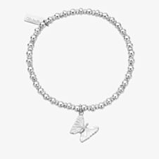 ChloBo Ladies Silver Didi Sparkle Butterfly Bracelet SBDS3318