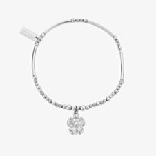 ChloBo Treasures Of Bali Sheltered Glow Sterling Silver Turtle Charm Bracelet SBFBMN3504