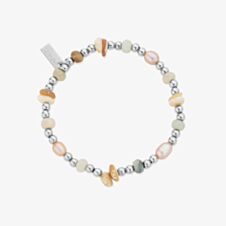 ChloBo Treasures Of Bali Radiant Luck Sterling Silver Multi Stone Beaded Bracelet SBCCAPS