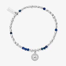 ChloBo Chakra Sterling Silver Kyanite Throat Bead Bracelet SBKY682