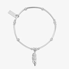 ChloBo Mini Noodle Ball Filigree Feather Bracelet SBMNB570