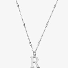 ChloBo Iconic Silver Initial R Necklace SNCC4040R