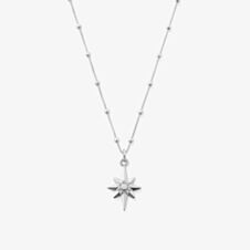 ChloBo Sterling Silver Bobble Chain Lucky Star Necklace SNBB2066