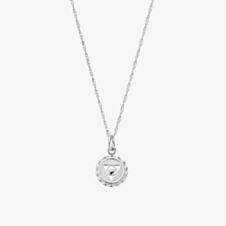 ChloBo Chakra Sterling Silver Tiny Twisted Rope Chain Throat Pendant Necklace SNTRC682