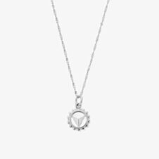 ChloBo Chakra Sterling Silver Tiny Twisted Rope Chain Solar Plexus Pendant Necklace SNTRC680