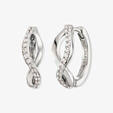 Angel Whisperer Silver Paradise Creole Earrings ERE-PARADISE-ZI-CR