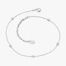 Angel Whisperer Silver Moon Cubic Zirconia Stone Anklet ERF-LILMOON-ZI