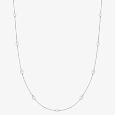 Ania Haie Miss Dainty Sterling Silver Multi Shell Pearl Station Necklace N065-03H