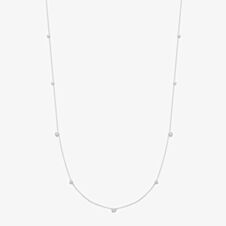 Ania Haie Miss Dainty Sterling Silver Multi Cubic Zirconia Station Necklace N065-06H