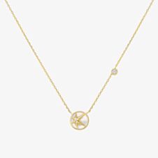 Ania Haie Miss Dainty 14ct Gold Plated Mother Of Pearl Star Pendant Necklace N065-05G