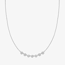 Ania Haie Miss Dainty Sterling Silver Pave Multi Bead Chain Necklace N065-07H