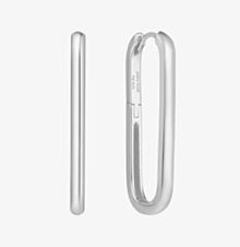 Ania Haie Vogue Maven Sterling Silver Oversized U Shaped Hoop Earrings E062-07H