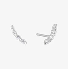 Ania Haie Miss Dainty Sterling Silver Bezel Beaded Stone Earrings E065-01H