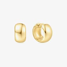 Ania Haie Sunny Sparkler 14ct Gold Plated Plain Chunky Huggie Hoop Earrings E064-04G