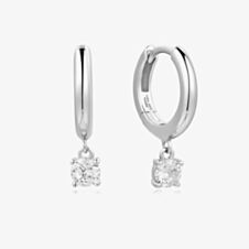 Ania Haie Dusk Divas Sterling Silver Cubic Zirconia Drop Huggie Earrings E061-08H
