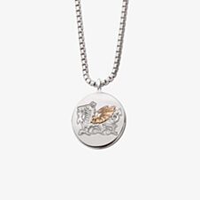Clogau WRU Silver 9ct Rose Gold Welsh Dragon Double Sided Necklace 3SWRUWDP