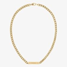 Tommy Hilfiger Clash Gold Plated Logo Curb Chain Necklace 2790578