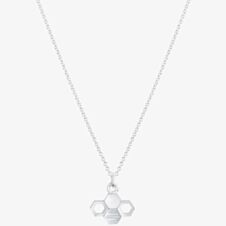 Sterling Silver Large Bee Pendant Necklace BPL-SL