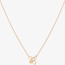 Rose Gold Plated Cubic Zirconia Tiny Bee Necklace BF1-RGP-CZ