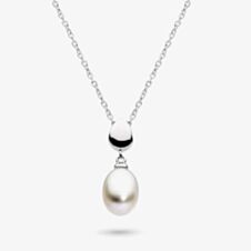 Kit Heath Sterling Silver Coast Pebbles Droplet Pearl Necklace 90184FP