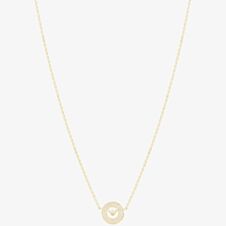 Emporio Armani Gold Tone Round Logo Coin Necklace EG3628710