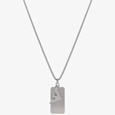 Emporio Armani Mens Stainless Steel Logo Dog Tag Necklace EGS3167040