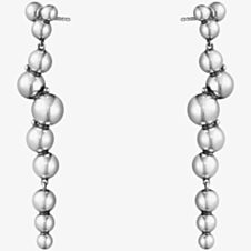 Georg Jensen Moonlight Grapes Long Dropper Sterling Silver Earrings 10019040