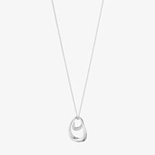 Georg Jensen Offspring Sterling Silver 0.08ct Diamond Pave Necklace 10015848