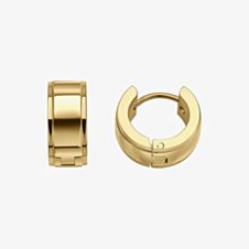 Fred Bennett Gold Tone Stainless Steel Polished Huggie Hoop Earrings E6569