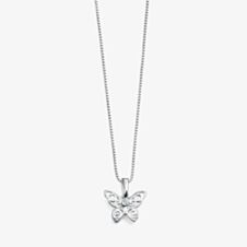 D For Diamond Girls Filigree Diamond Butterfly Necklace P3567