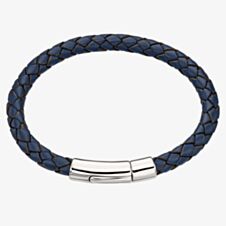 Little Star Hugo Boys Navy Leather Bracelet LSB0116