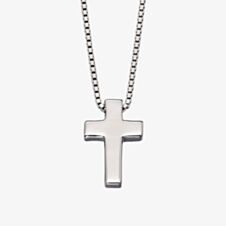 Little Star Boys Thom Silver Cross Pendant Necklace LSN0044
