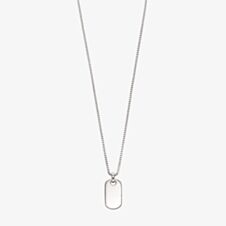 Little Star Boys Oli Silver Dog Tag Pendant Necklace LSN0231