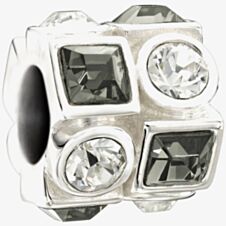Chamilia Black and White Circle and Square Crystal Bead 2083-0403
