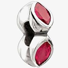 Chamilia Silver Midtown Marquis Fuchsia Cubic Zirconia Bead 2620-0001