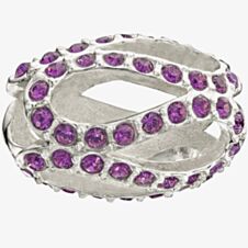 Chamilia Purple Glistening Meander Crystal Bead 2083-0409