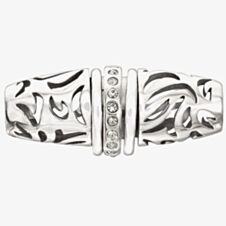 Chamilia Zebra Grey Crystal Bead 2083-0412