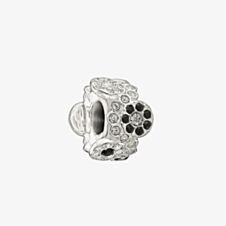 Chamilia Black And White Crystal Flower Charm 2083-0454