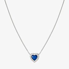 Nomination All My Love Sterling Silver Blue Heart Necklace 240302/012
