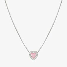 Nomination All My Love Sterling Silver Pink Heart Necklace 240302/002
