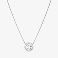 Nomination Seidivina White Rhodium Cubic Zirconia Round Cluster Pendant Necklace 241402/010