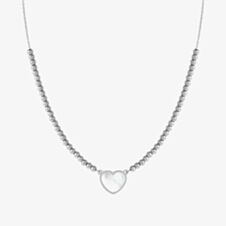 Nomination Emosfere Silver Tone Mother Of Pearl Heart Ball Necklace 134205/036