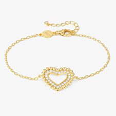 Nomination Lovecloud Gold Tone Plated Stone Set Heart Bracelet 240502/008