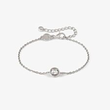 Nomination Cosmic Love White Rhodium Cubic Zirconia Round Pendant Bracelet 241703/053