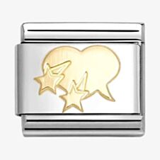 Nomination CLASSIC Gold Heart Speech Bubble Charm 030116/22