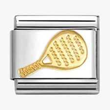 Nomination CLASSIC Gold Tennis Racket Charm 030106/26