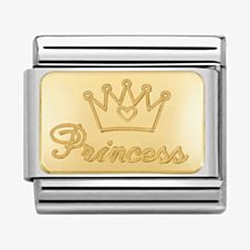 Nomination CLASSIC Gold Engraved Signs Princess Charm 030121/47