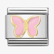 Nomination CLASSIC Composable Gold Pink Enamel Butterfly Charm 030285/59