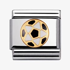 Nomination CLASSIC Gold Sports Black White Football Charm 030204/17